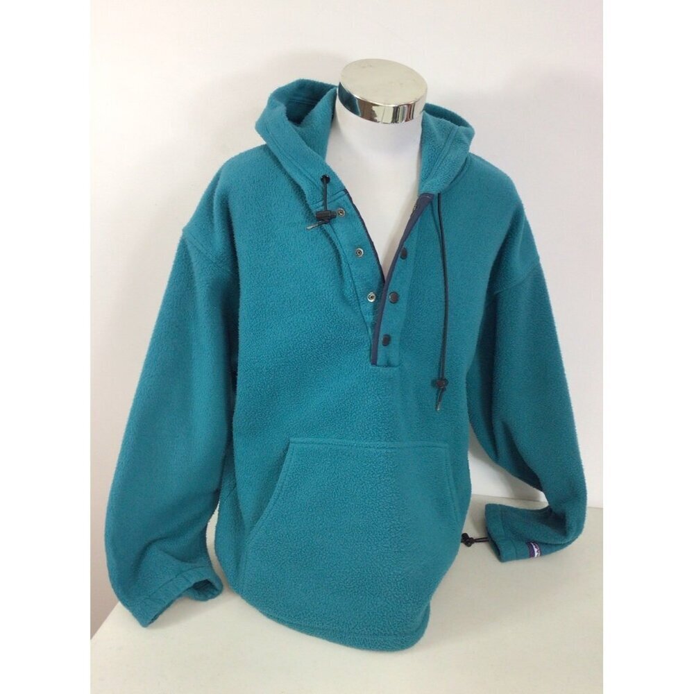 White Sierra Vintage Fleece Jacket Pullover Hoodie Mens Large
